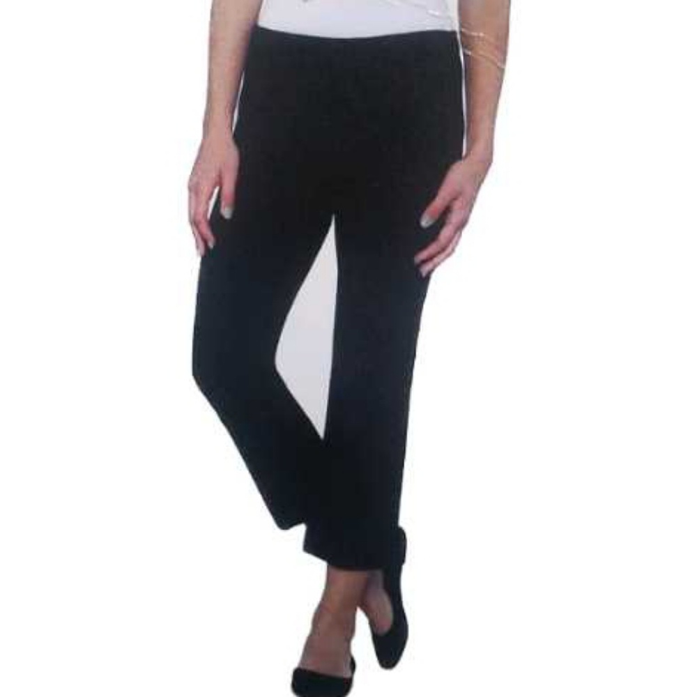 Max & Mia Black Crop Stretch Slacks Sz XL NWT